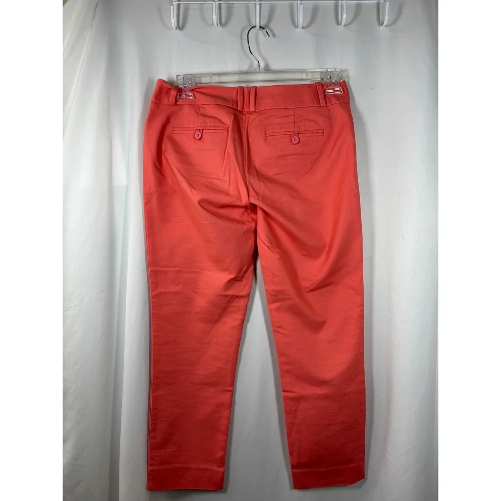 The Limited Women Coral Pink Tapered Leg Stretch Dress Pants Size 8R Business
